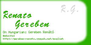 renato gereben business card