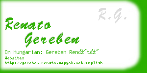 renato gereben business card